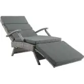 Envisage Chaise Outdoor Lounge Chair in Poly Rattan & Charcoal Fabric