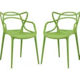 Entangled Dining Chair in Green Poly (Set of 2)