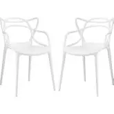 Entangled Dining Chair in White Poly (Set of 2)