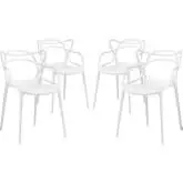 Entangled Dining Chair in White Polypropylene (Set of 4)