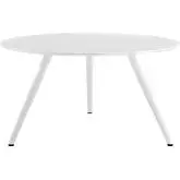 Lippa 54" Round Wood Top Dining Table with Tripod Base in White