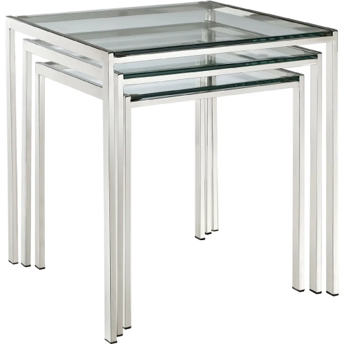 Nimble Nesting Side Tables in Silver