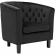 Prospect Arm Chair in Tufted Black Velvet on Espresso Wood Legs