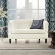 Prospect Loveseat in Tufted Ivory Velvet on Espresso Wood Legs