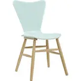 Cascade Dining Chair in Light,Blue Bentwood on Beech Legs