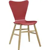 Cascade Dining Chair in Red Bentwood on Beech Legs