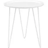 Digress Side Table in White w/ Powder Coated Steel Legs