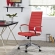 Jive High Back Office Chair in Red Leatherette on Chrome Base
