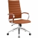 Jive High Back Office Chair in Terracotta Leatherette on Chrome Base