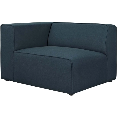 Mingle Modular Sectional Left Arm Chair in Blue Fabric