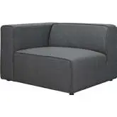 Mingle Modular Sectional Left Arm Chair in Gray Fabric