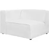 Mingle Modular Sectional Left Arm Chair in White Fabric