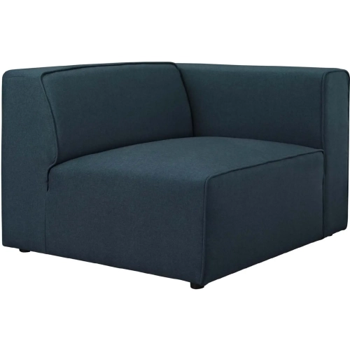 Mingle Modular Sectional Right Arm Chair in Blue Fabric