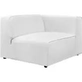 Mingle Modular Sectional Right Arm Chair in White Fabric