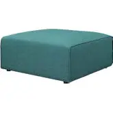 Mingle Ottoman in Teal Fabric