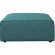 Mingle Ottoman in Teal Fabric