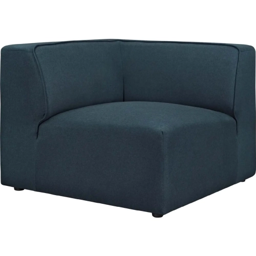 Mingle Modular Sectional Corner Seat in Blue Fabric