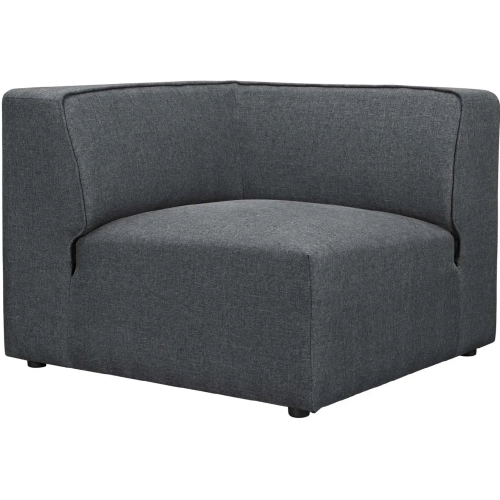 Mingle Modular Sectional Corner Seat in Gray Fabric