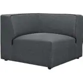 Mingle Modular Sectional Corner Seat in Gray Fabric