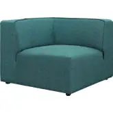 Mingle Modular Sectional Corner Seat in Teal Fabric