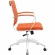 Jive Mid Back Office Chair in Orange Leatherette on Chrome Base