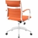 Jive Mid Back Office Chair in Orange Leatherette on Chrome Base