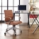 Jive Mid Back Office Chair in Terracotta Leatherette on Chrome Base