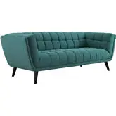 Bestow Sofa in Tufted Teal Fabric