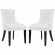 Regent Dining Chair in Tufted White Fabric with Nailhead (Set of 2)