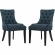 Regent Dining Chair in Tufted Azure Blue Fabric with Nailhead (Set of 2)