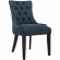 Regent Dining Chair in Tufted Azure Blue Fabric with Nailhead (Set of 2)