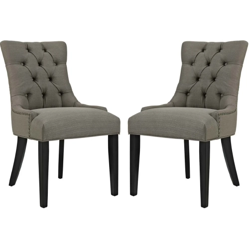 Regent Dining Chair in Tufted Granite Fabric with Nailhead (Set of 2)