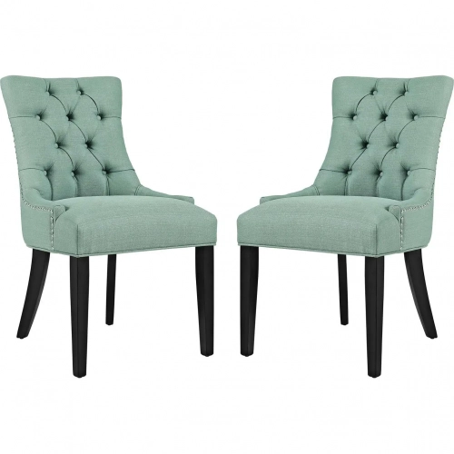 Regent Dining Chair in Tufted Laguna Fabric (Set of 2)