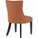 Regent Dining Chair in Tufted Orange Fabric (Set of 2)