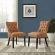 Regent Dining Chair in Tufted Orange Fabric (Set of 2)