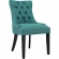 Regent Dining Chair in Tufted Teal Fabric with Nailhead (Set of 2)