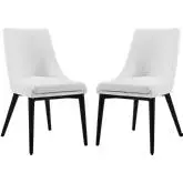 Viscount Dining Chair in White Leatherette (Set of 2)