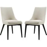 Viscount Dining Chair in Beige Fabric (Set of 2)