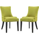 Marquis Dining Chair in Wheatgrass Fabric w/ Nailhead (Set of 2)