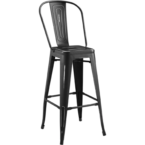 Promenade Bar Stool in Antique Powder Coated Black Metal