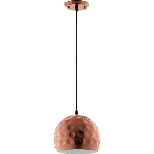 Dimple 10" Half Sphere Rose Gold Pendant Light