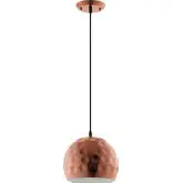 Dimple 10" Half Sphere Rose Gold Pendant Light