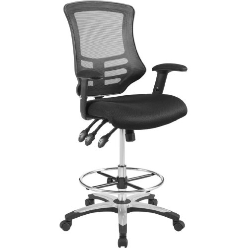 Calibrate Drafting Chair in Black Mesh Fabric