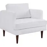 Agile Arm Chair in White Fabric