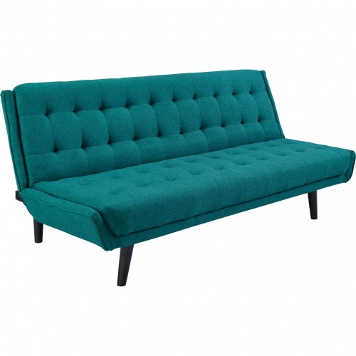 Glance Convertible Sofa Bed in Tufted Teal Fabric