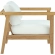 Bayport 2 Piece Outdoor Arm Chair Set in Teak & White Fabric
