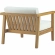 Bayport 2 Piece Outdoor Arm Chair Set in Teak & White Fabric