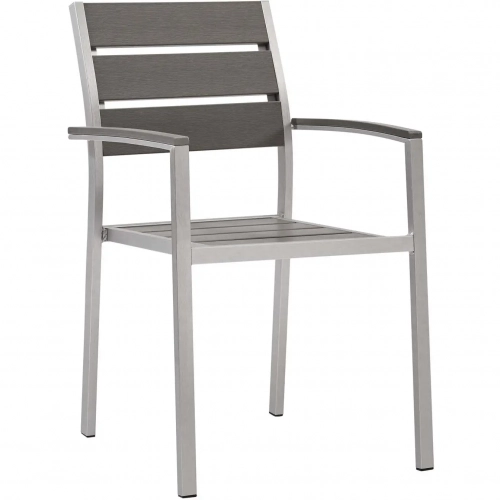 Shore Outdoor Patio Aluminum Dining Arm Chair