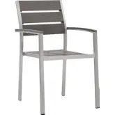 Shore Outdoor Patio Aluminum Dining Arm Chair