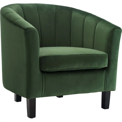 Prospect Arm Chair in Channel Tufted Emerald Velvet